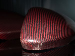 Maserati Grecale Mirror Covers - Carbon Fiber - Caps - Feroce Carbon - Red Carbon Maserati Grecale Mirror Covers - Carbon Fiber - Caps - Feroce Carbon - Red Carbon